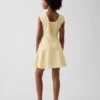 Robe enfant en lin et coton à encolure dégagée