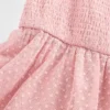 Robe enfant en maille à volants et manches courtes