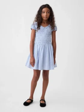 Robe imprimée smockée pour enfant