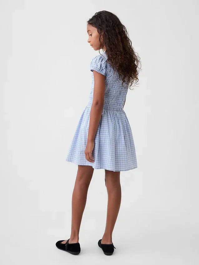 Robe imprimée smockée pour enfant