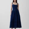 Robe longue corset à lacets