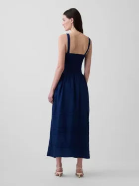 Robe longue corset à lacets