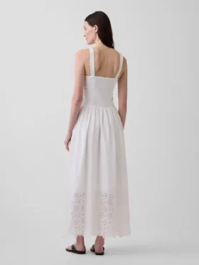 Robe longue corset à lacets