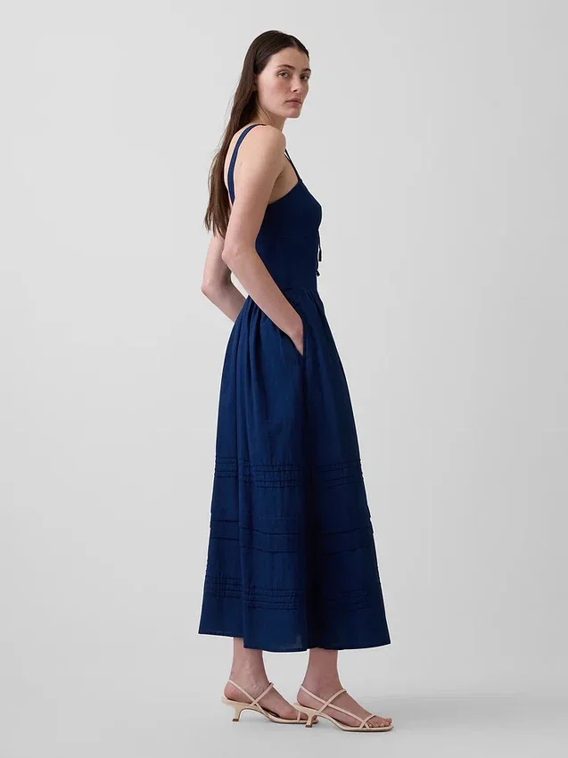 Robe longue corset à lacets