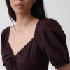 Robe longue corset à manches bouffantes