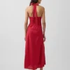 Robe longue dos nu en mélange de lin