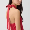 Robe longue dos nu en mélange de lin