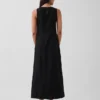 Robe longue droite en mélange de lin