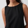 Robe longue droite en mélange de lin