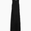 Robe longue droite en mélange de lin