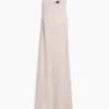 Robe longue droite en mélange de lin