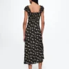Robe longue en crêpe à encolure en cœur