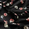 Robe longue en crêpe à encolure en cœur