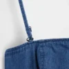 Robe longue en denim sans bretelles