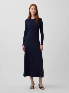 Robe longue en maille