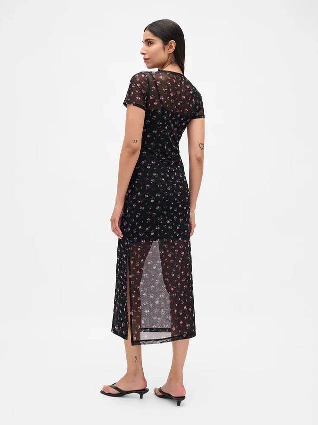 Robe longue en maille