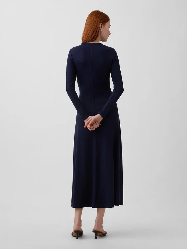 Robe longue en maille