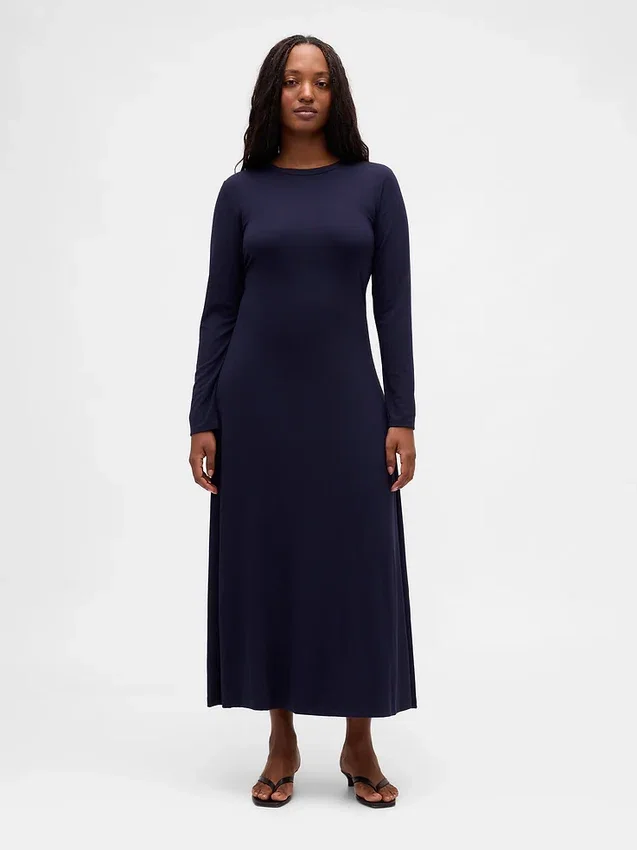 Robe longue en maille