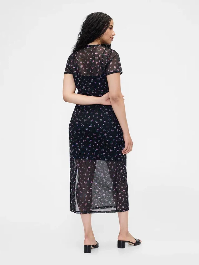 Robe longue en maille