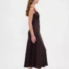 Robe longue en mélange de matières