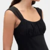 Robe longue en mélange de matières