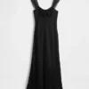 Robe longue en mélange de matières