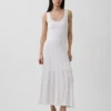 Robe longue en pointelle