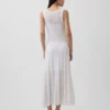 Robe longue en pointelle