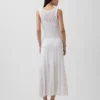 Robe longue en pointelle
