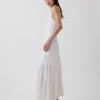 Robe longue en pointelle