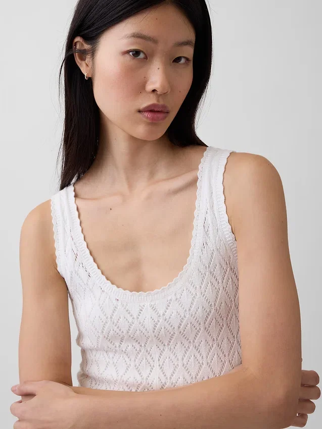Robe longue en pointelle
