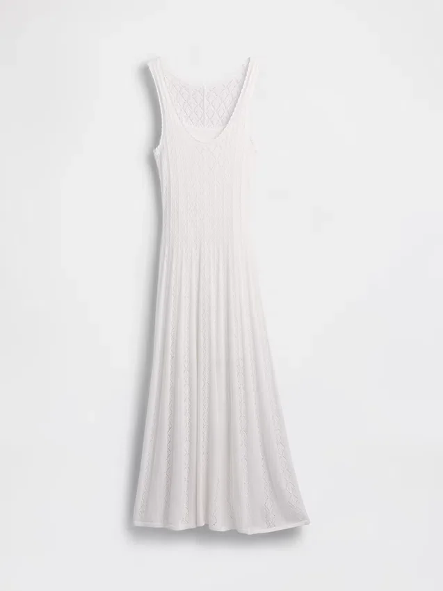 Robe longue en pointelle