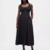 Robe longue froncée