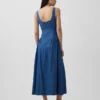 Robe longue froncée