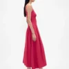 Robe longue froncée