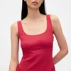 Robe longue froncée