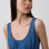 Robe longue froncée