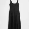 Robe longue froncée