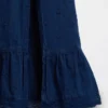 Robe longue à manches bouffantes brodées