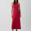 Robe longue moderne à bretelles avec soutien-gorge intégré