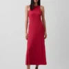 Robe longue moderne à bretelles avec soutien-gorge intégré
