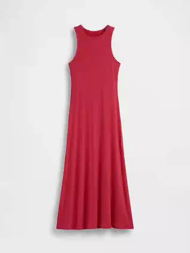 Robe longue moderne à bretelles avec soutien-gorge intégré