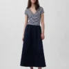Robe longue moderne en mélange de matières