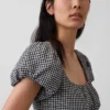 Robe longue à taille basse en mélange de lin
