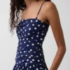 Robe longue taille basse en popeline