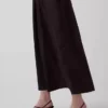 Robe longue taille basse en popeline