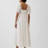 Robe longue à taille empire en mélange de lin