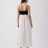 Robe longue à taille empire en mélange de lin