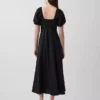 Robe longue à taille empire en mélange de lin