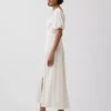 Robe longue à taille empire en mélange de lin